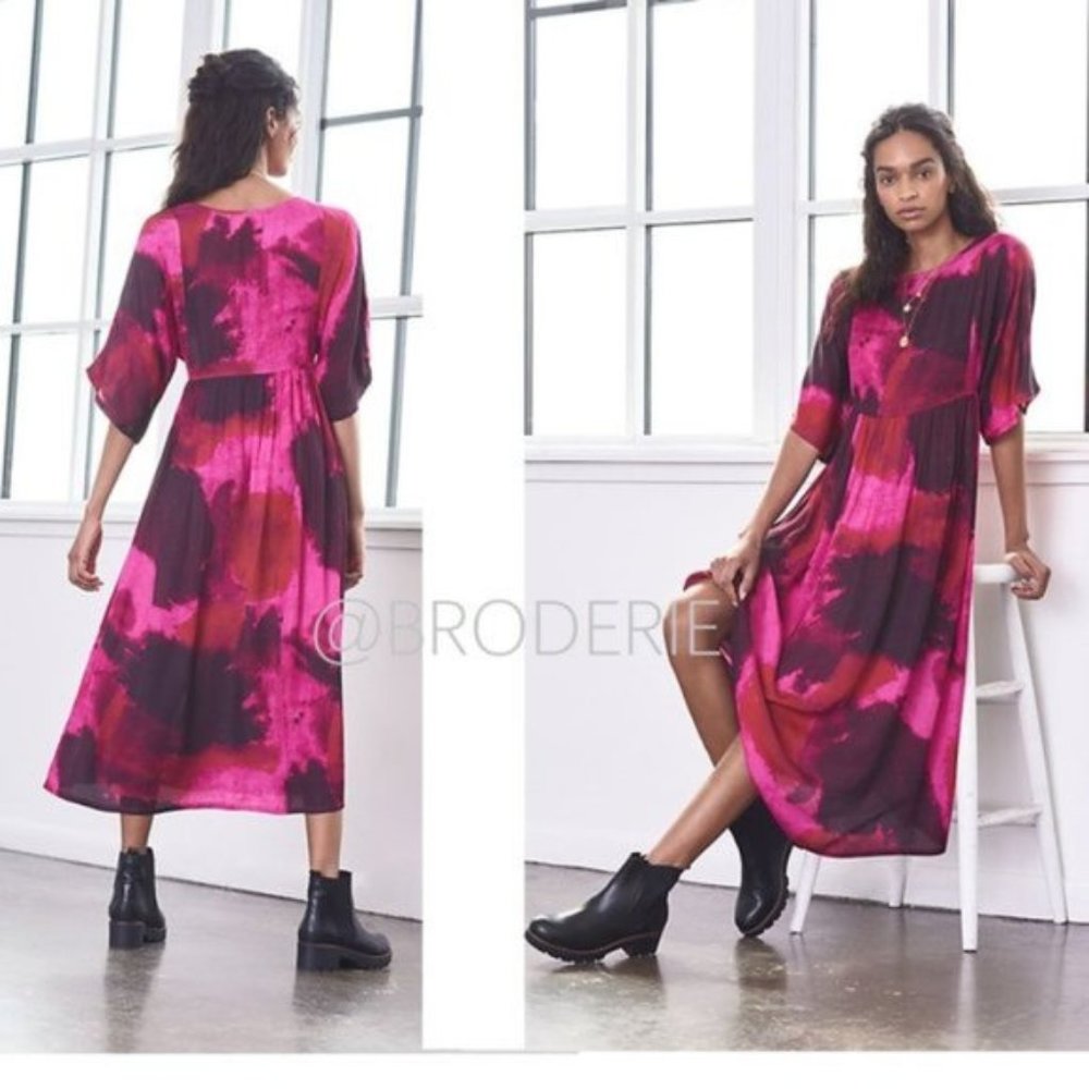 Anthropologie Lysandra Tie-Dye Maxi Dress